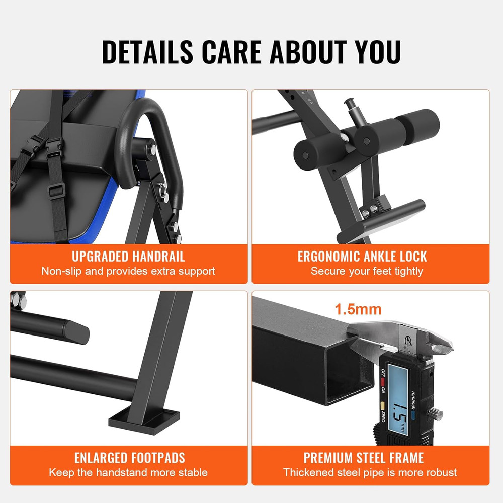 Inversion Table, 300Lbs Capacity Heavy Duty Inversion Table, Decompression Back