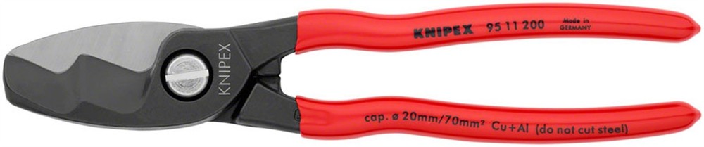 Knipex Cable Shears with Twin Cutting Edge - 8"