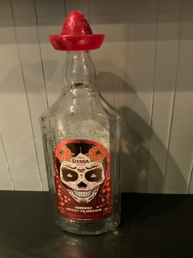 Sierra silver tequila empty bottle 70cl
