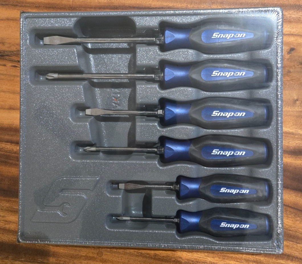 Snap-on Soft Grip Metallic Blue Instinct 6-Piece Screwdriver Set