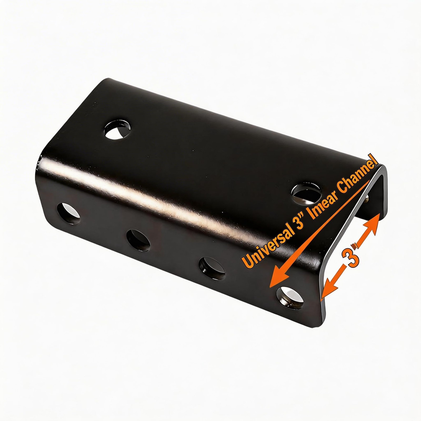 3-Position Adjustable Trailer Coupler Channel Bracket, 3" Inner Width with 2"...