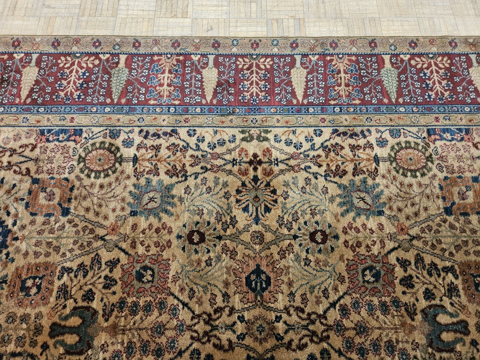 8x10 KARASTAN SAMOVAR TEAWASH KIRMAN VASE 901 -100% WOOL RUG EXCELLENT CONDITION