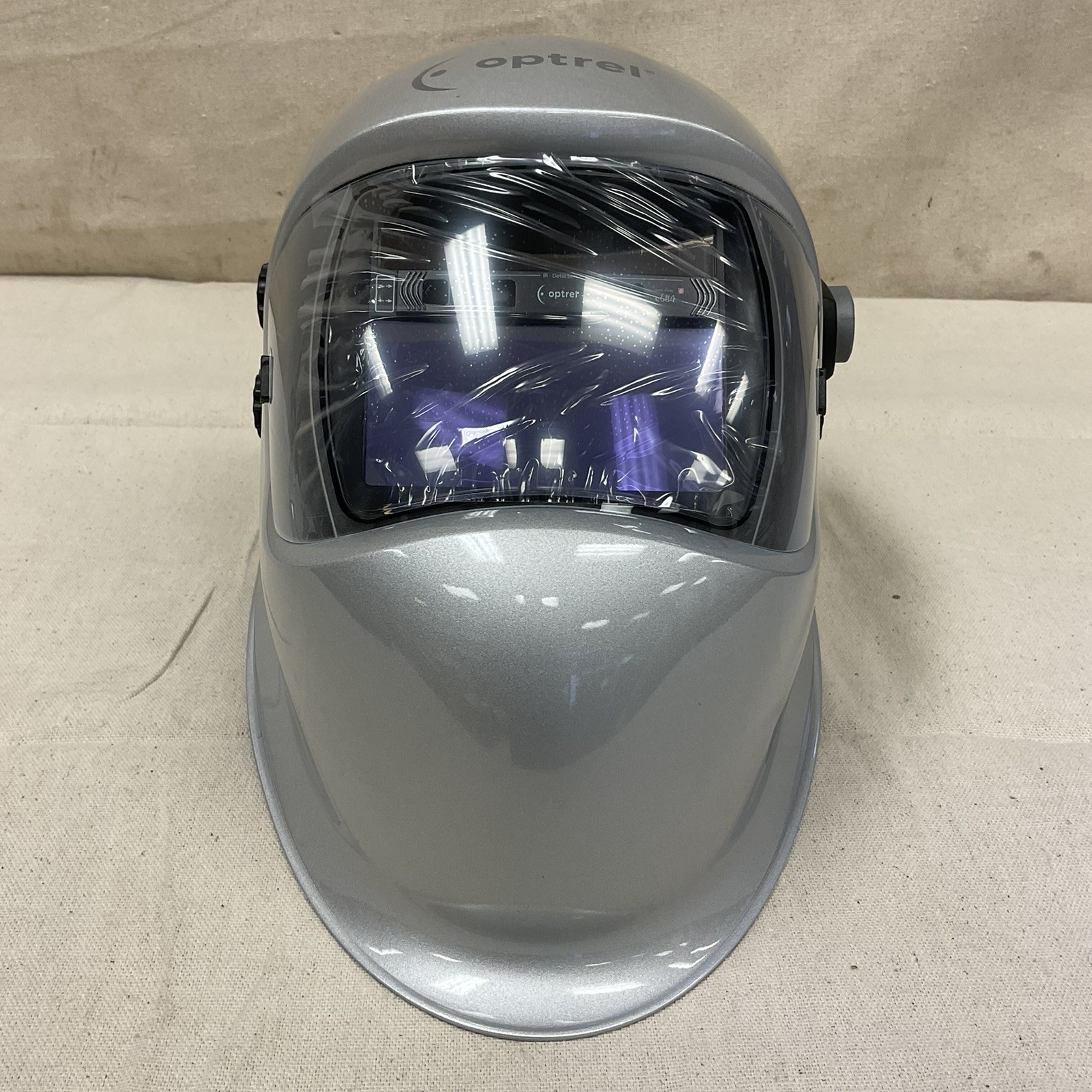 OPTREL 1006.500 Welding Helmet Auto-Darkening Silver 3.94" x 1.97"
