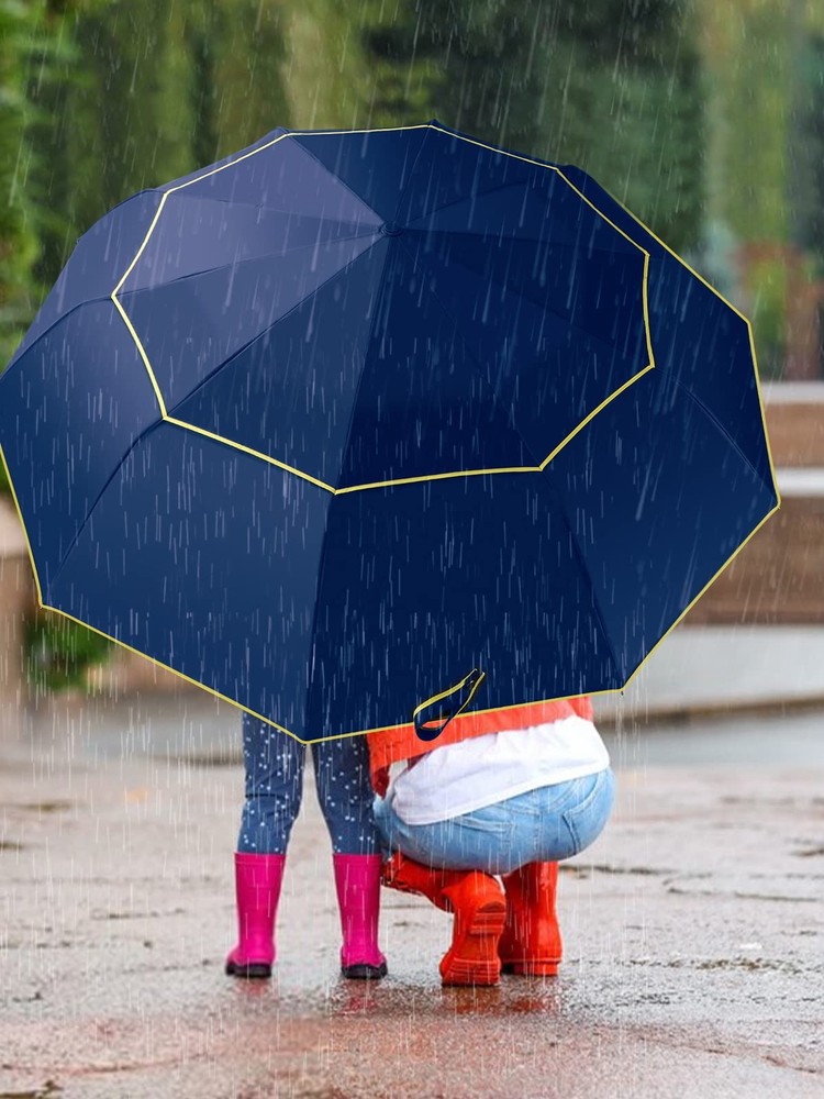 62 Inch Automatic Golf Umbrella - Extra Large Folding, Windproof, Compact, Do...