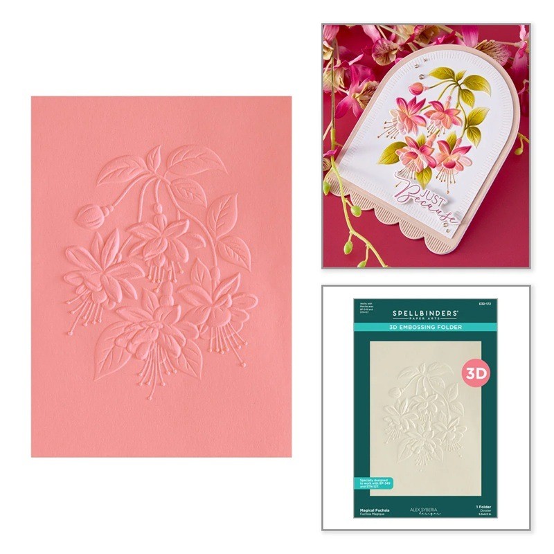 Preorder: Spellbinders 3D Embossing Folder E3D-172 Magical Fuchsia