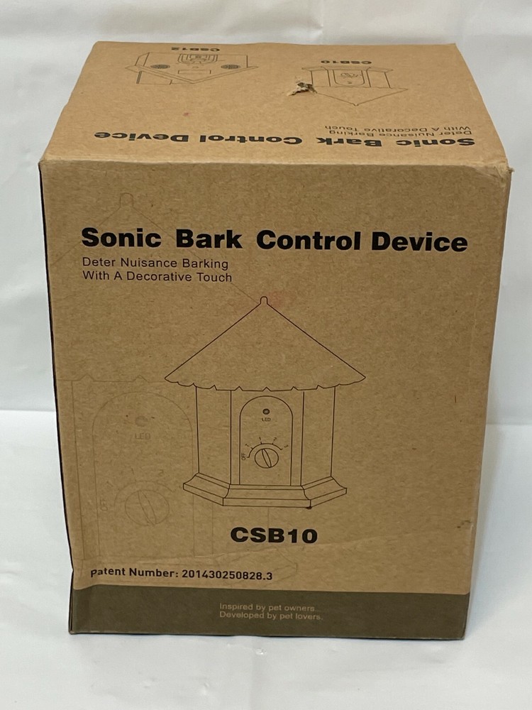 Decorative Sonic Anti Bark Control Device Deter Nuisance Barking Waterproof