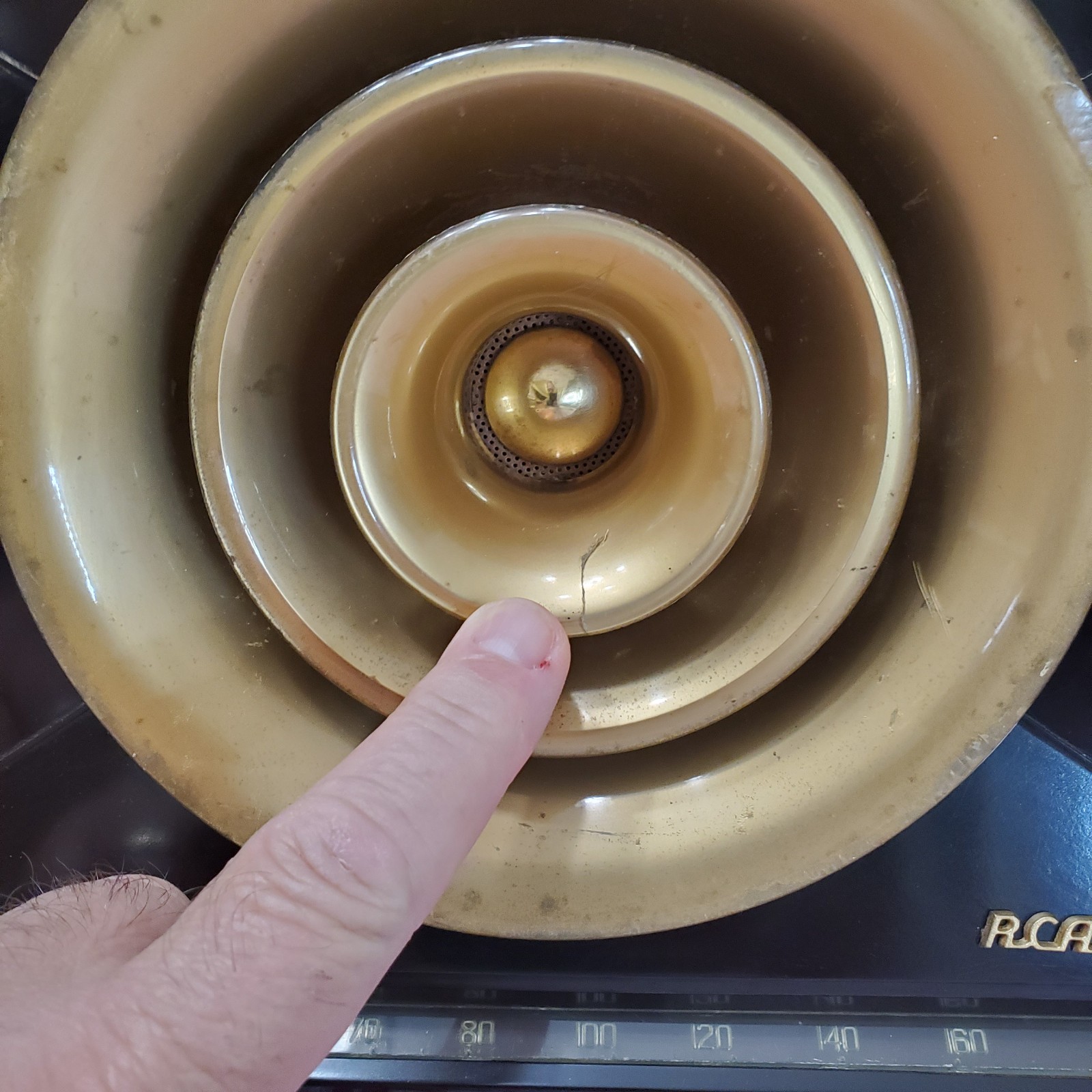 Nice VTG 1949 RCA Victor Radio 9-X-571 Bullseye Bullhorn Golden Throat - NICE ♫