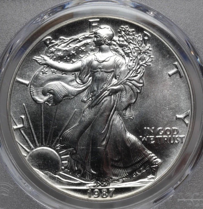 1987 American Eagle 1 oz Silver Dollar PCGS MS 68 Certified