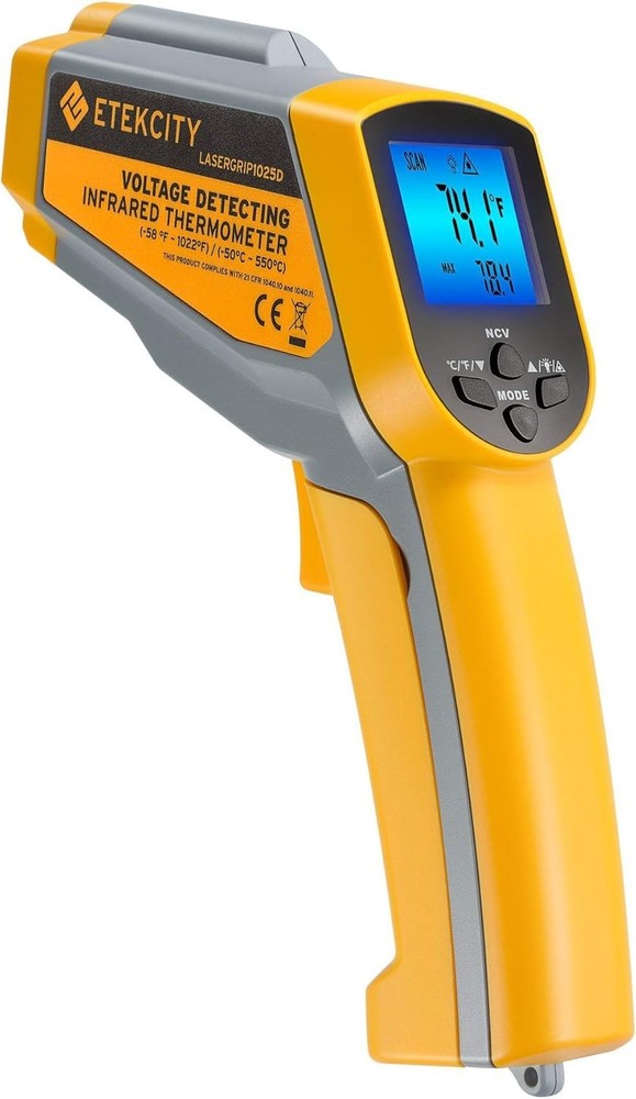 Adjustable Emissivity Infrared Temperature Gun, -50℃~550℃, Fast Reading System