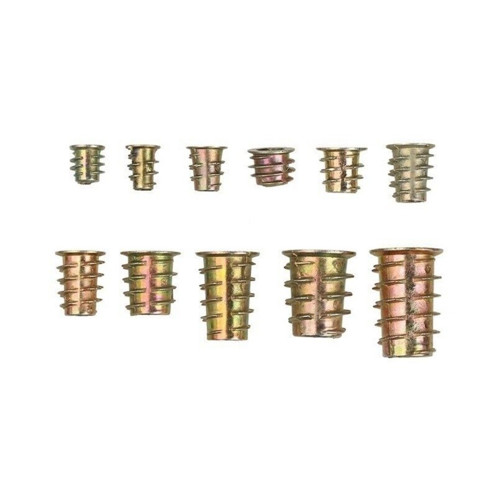 230PCS THREADED HEX DRIVE INSERT FIXING WOOD SCREW INSERTS NUTS M4/M5/M6M8/M10