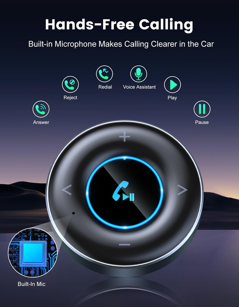 Bluetooth AUX Adapter for Car, [Plug and Play] Bluetooth 5.3 Receiver, 3.5mm ...