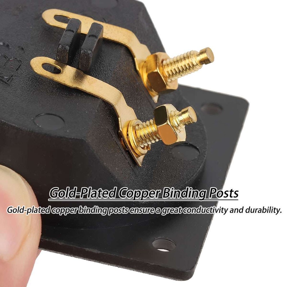 2Pcs Square Subwoofer Speaker Box Terminal Cup Spring Connector Sub Plug Box NEW