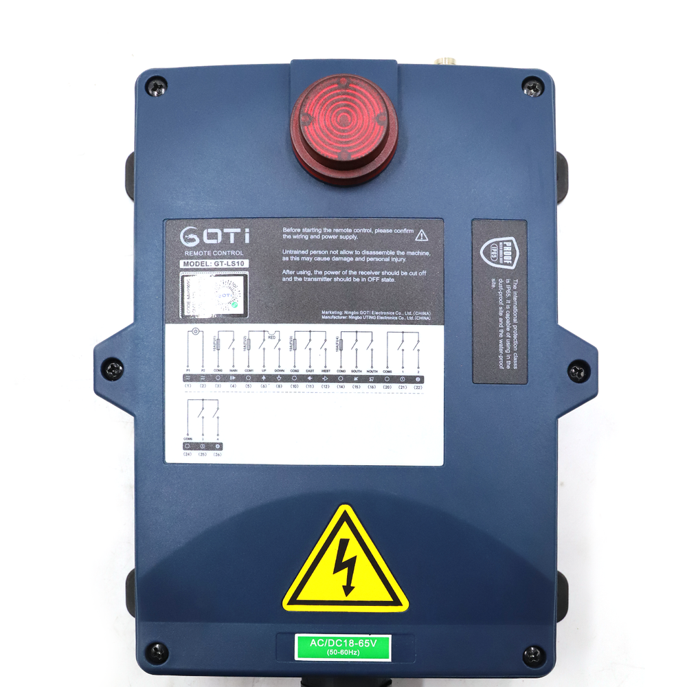 10 Keys Industrial Remote Control Wireless Crane Hoist Controller AC/DC65-440V