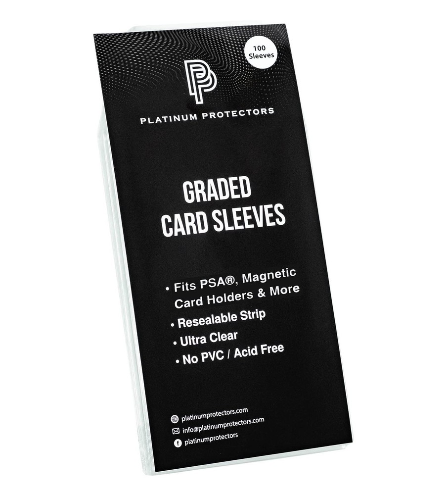 Resealable Graded Card Sleeves for PSA, CGC and TAG Slabs (100 Pack)