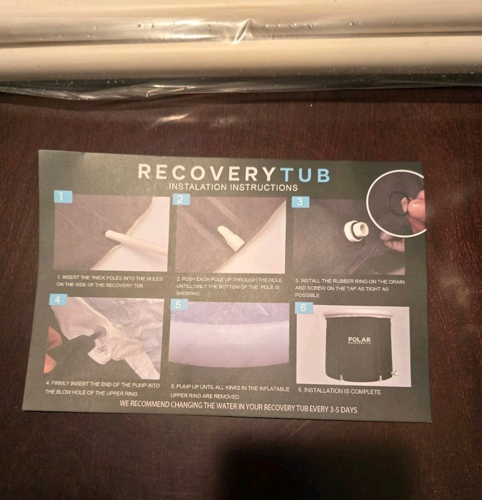 Portable Ice Bath Compact and Foldable Cold Therapy Tub Quick Setup Durable New