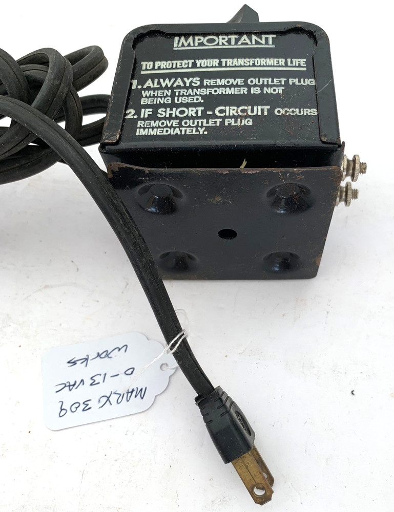 Marx 309 Transformer 0-13 VAC , 110VAC Input Train Transformer