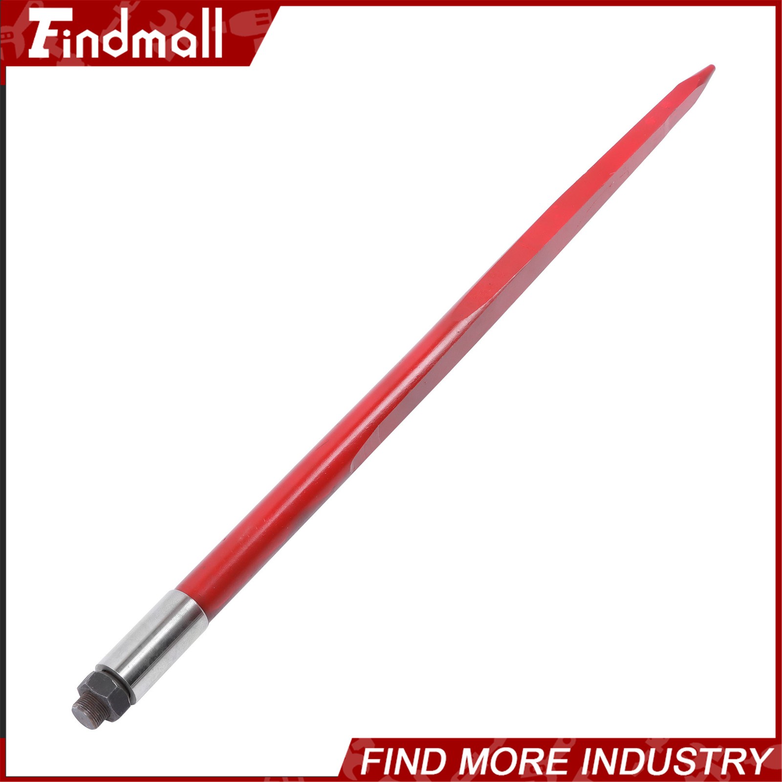 43" Hay Bale Spear Red 3000lbs Capacity Spike Fork Fit For Tractors Loaders 2Pcs