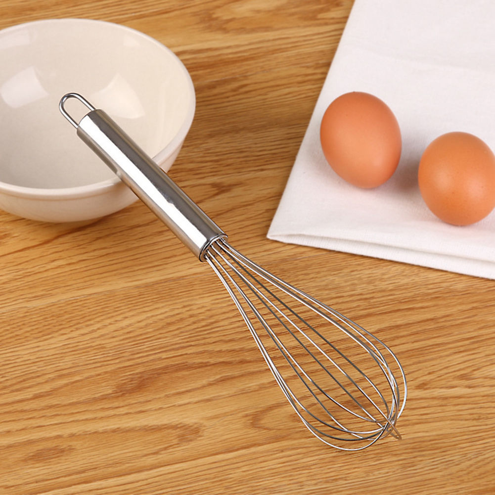 Set of 3 STAINLESS STEEL BALLOON WIRE WHISK SET WHIP MIX STIR BEAT 8/10/12 inch