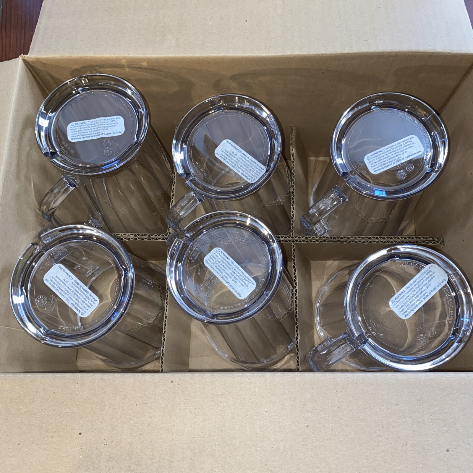 6pk—Cambro P64CW135 Camwear 64oz. Polycarbonate Pitcher Clear B41