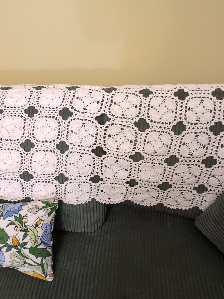Hand Crocheted Couch Cover/Throw/Blanket 85*57