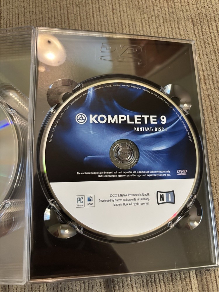 Komplete 9 Native Instruments & Effects Collection 12 Discs No Serial Number