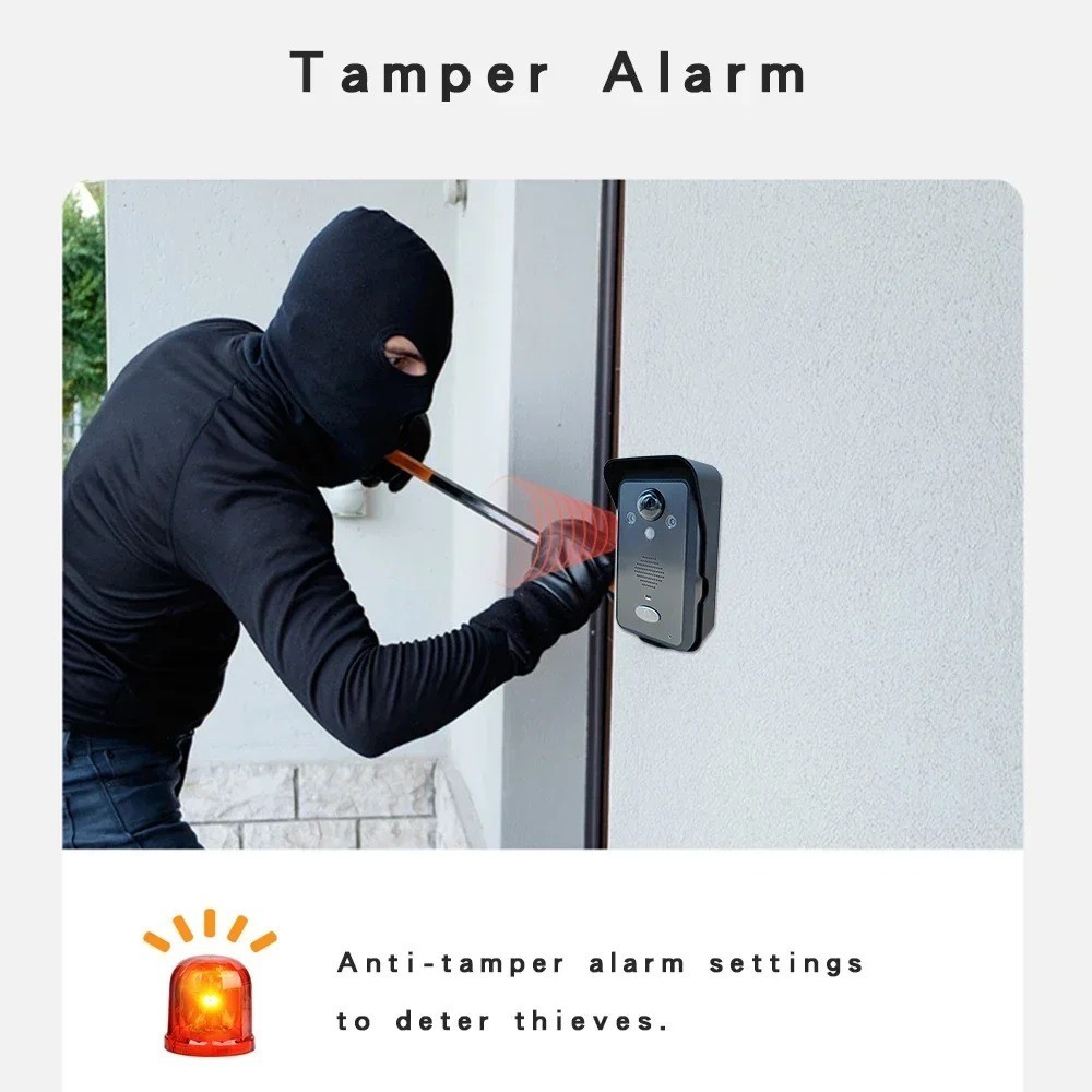 1080P Wireless Video Intercom System, No-Drill Doorbell Camera with Motion