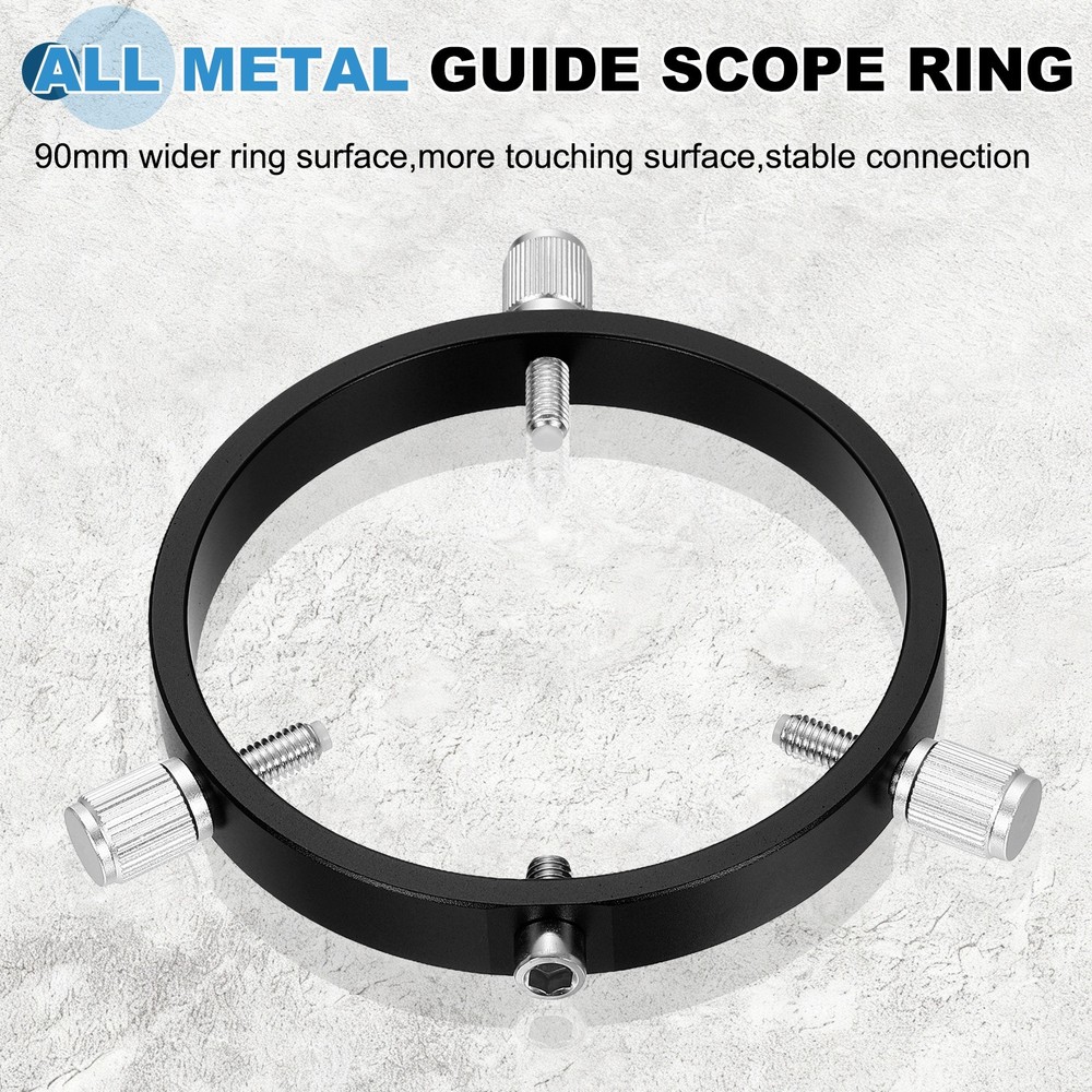 90mmD Adjustable Guiding Scope Rings, Metal Guide Scope Rings, Black