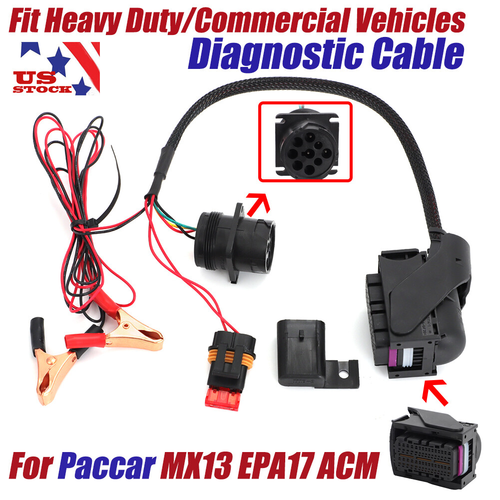 Diagnostic Cable For Paccar MX13 EPA17 ACM Engine Heavy Duty Diagnose Harness