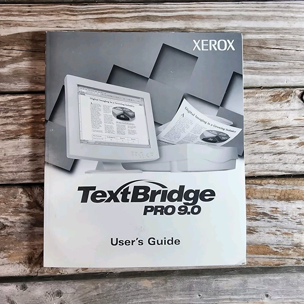 RARE Xerox TextBridge Pro 9.0 OCR Scan Software Microsoft Windows 95/98/2000/NT