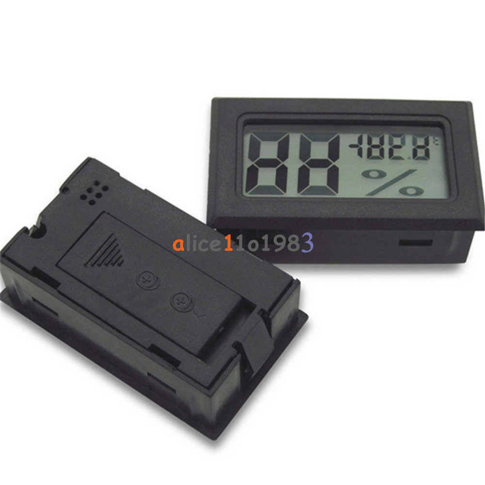 Red LED Voltage Meter Digital LCD Temperature Humidity Thermometer Hygrometer