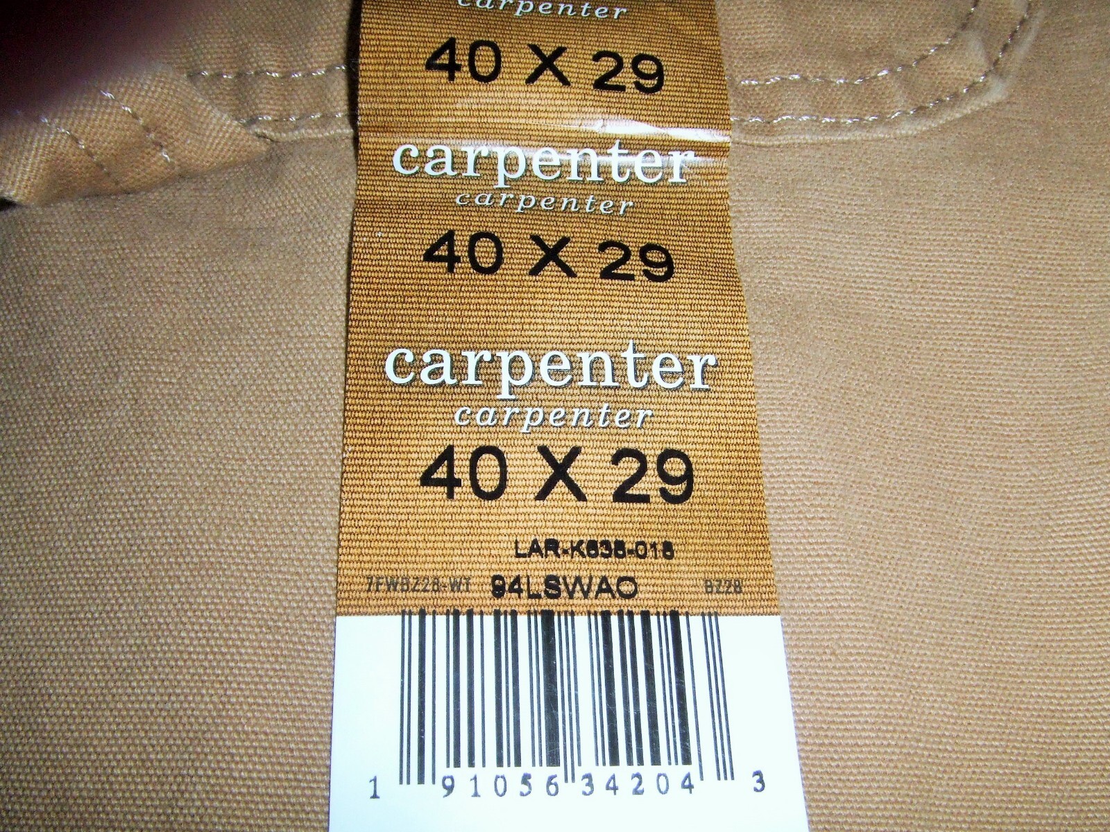 Wrangler 94LSWAO Brown Khaki Carpenter Pants Men's Size 40 x 29 ~ Brand New ~ q