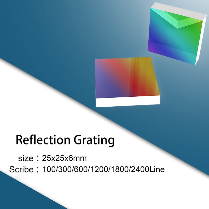 25x25x6mm Ruled Diffraction Grating Reflection Grating K9 Optical Glass