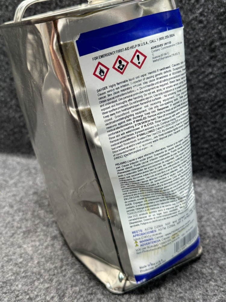 Weld-On 710 PVC Cement 1 Gallon Clear Fast setting Regular Bodied