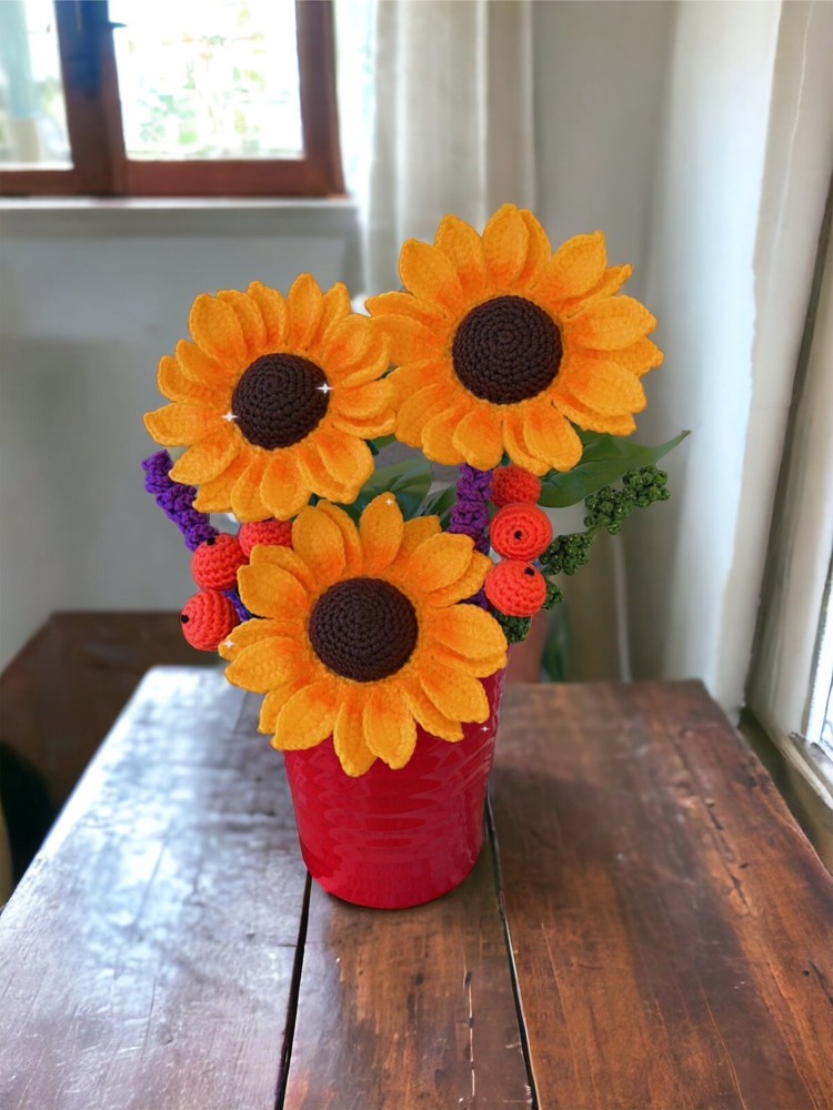Crochet sunflower 🌻🌻🌻