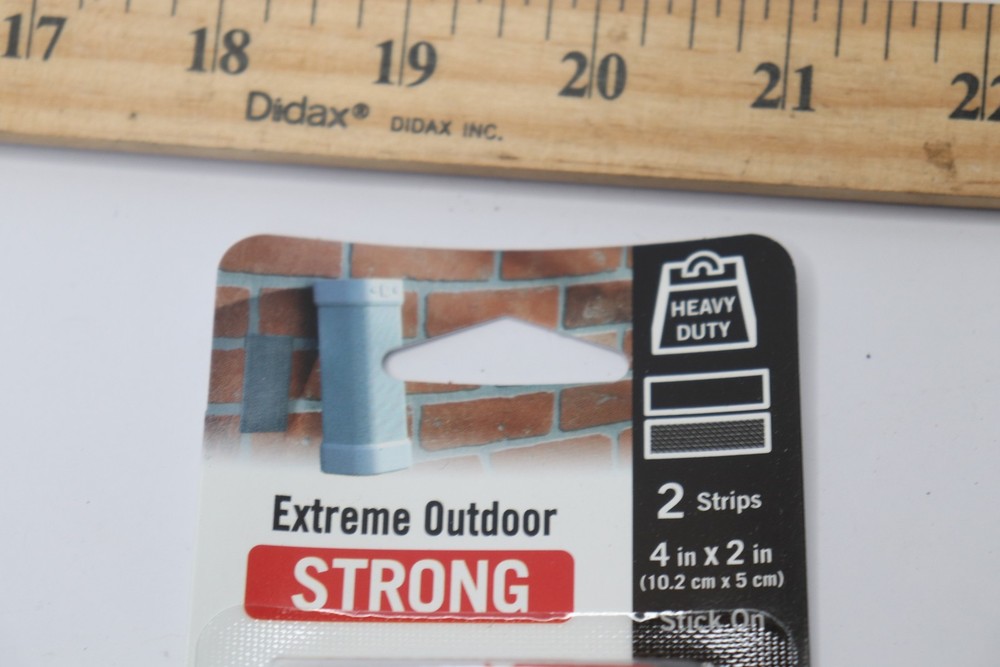 (2-Pk) VELCRO(R) Hook And Loop Strips Gray 4 X 2