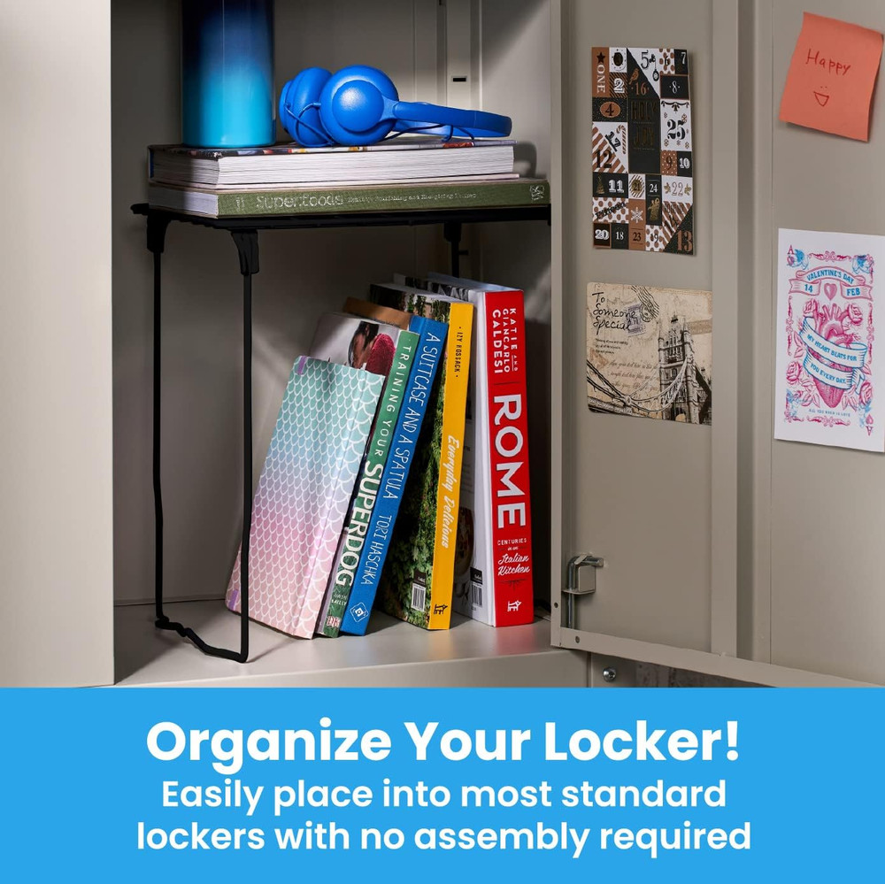 Stac-A-Shelf Locker Organizer Shelf, Stackable, Extra Tall, Fits Standard Size S