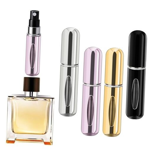 Refillable Perfume Portable Atomizer Bottle Silver, Pink, Gold, Black