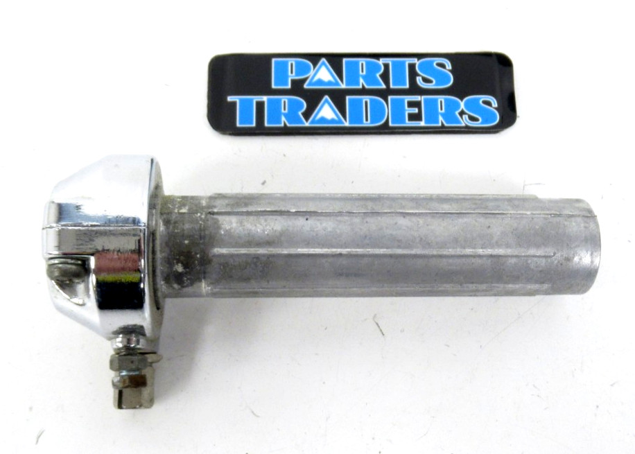 British Style Chrome Throttle Tube Assembly Single Cable Pull 7/8"