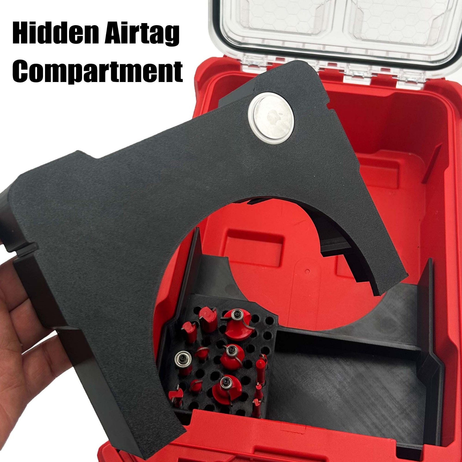 M18 Router Organizer for Milwaukee Compact Packout insert 2723-20