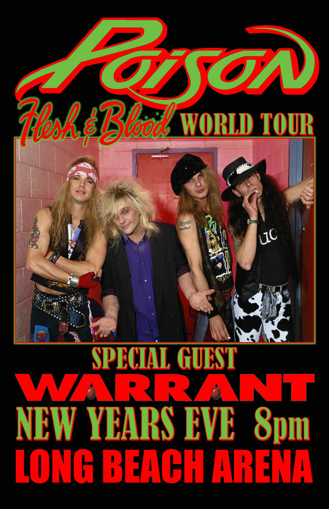 POISON REPLICA 1990 CONCERT POSTER
