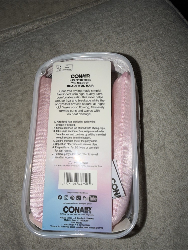 Conair Loose Waves Roll Set & Sleep 5pc Soft Heatless Rollers