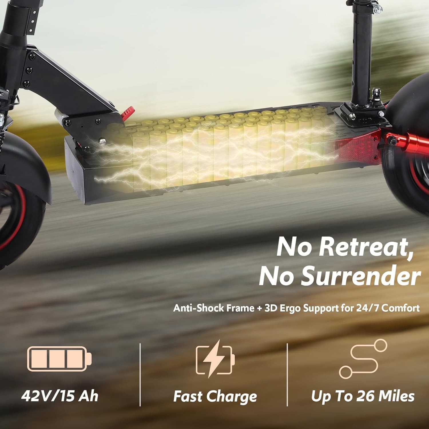 Freeboy Electric Scooter 48v 800W For Adult 10"Off Road Fat Tires Fast Speed US