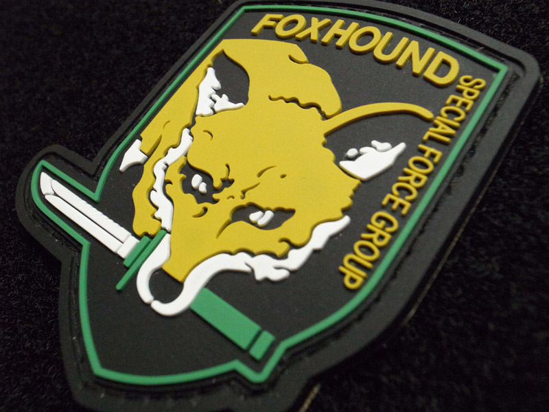 3D Pvc FOX HOUND Metal Gear Solid Specia Force Group Rubber Hook Loop Patch
