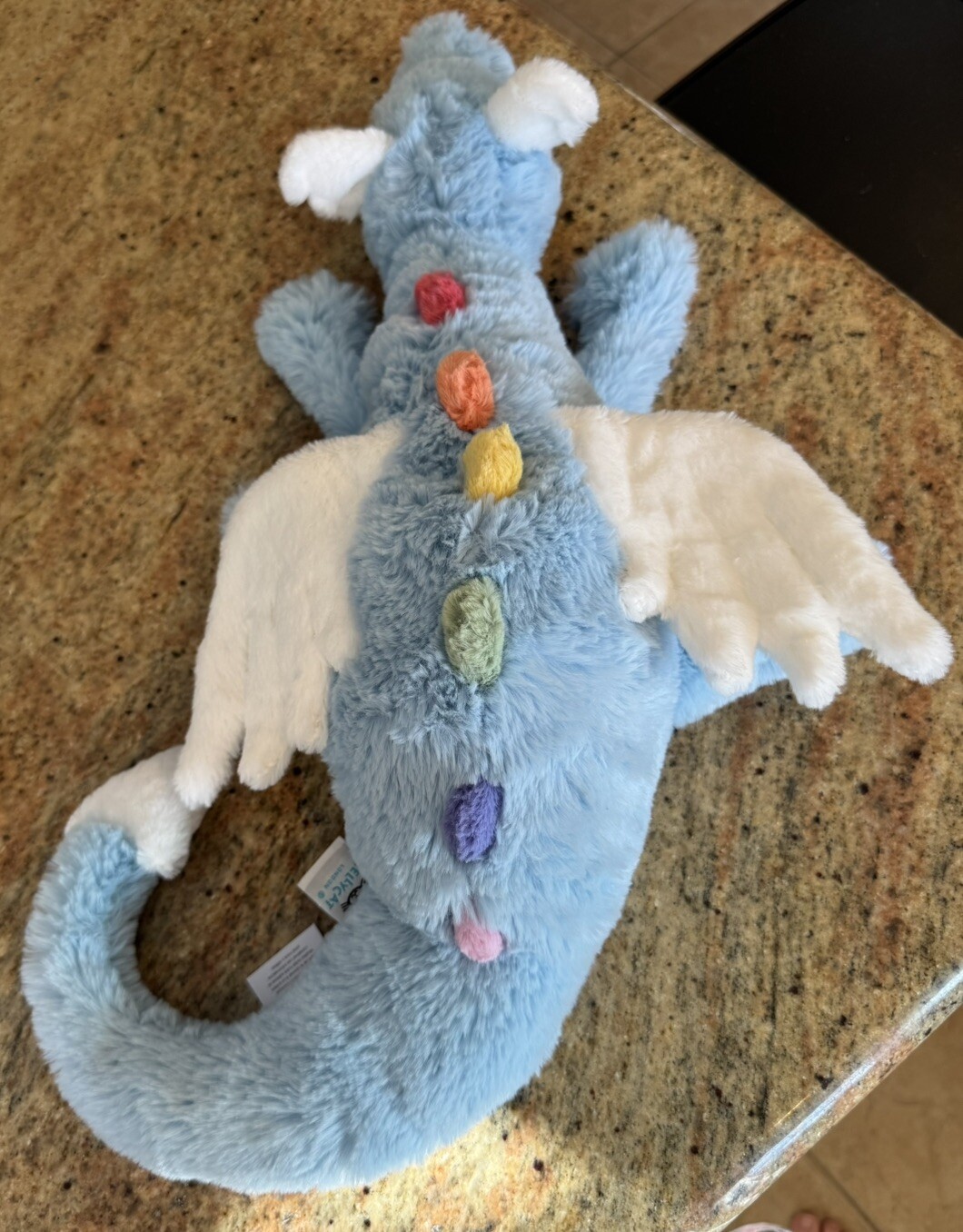 Jellycat Large Sky Dragon Blue Rainbow Soft Plush Toy New With Tags Authentic