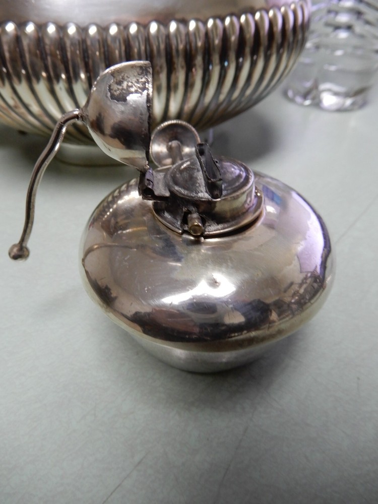 Vintage William Hutton & Sons Ltd Silverplate Sheffield Teapot w/Heating Stand