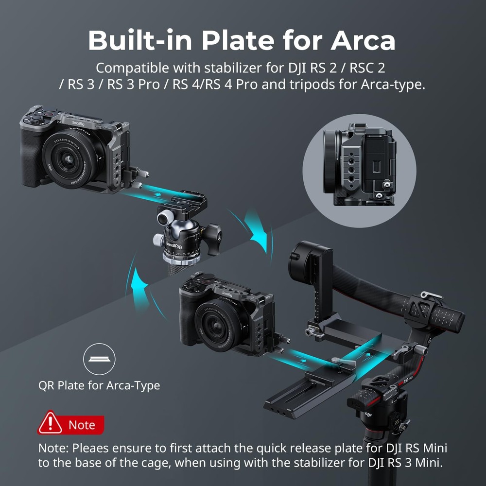 ZV-E10 II HawkLock Quick Release Cage Kit for Sony ZV-E10 II with Cable Clamp...