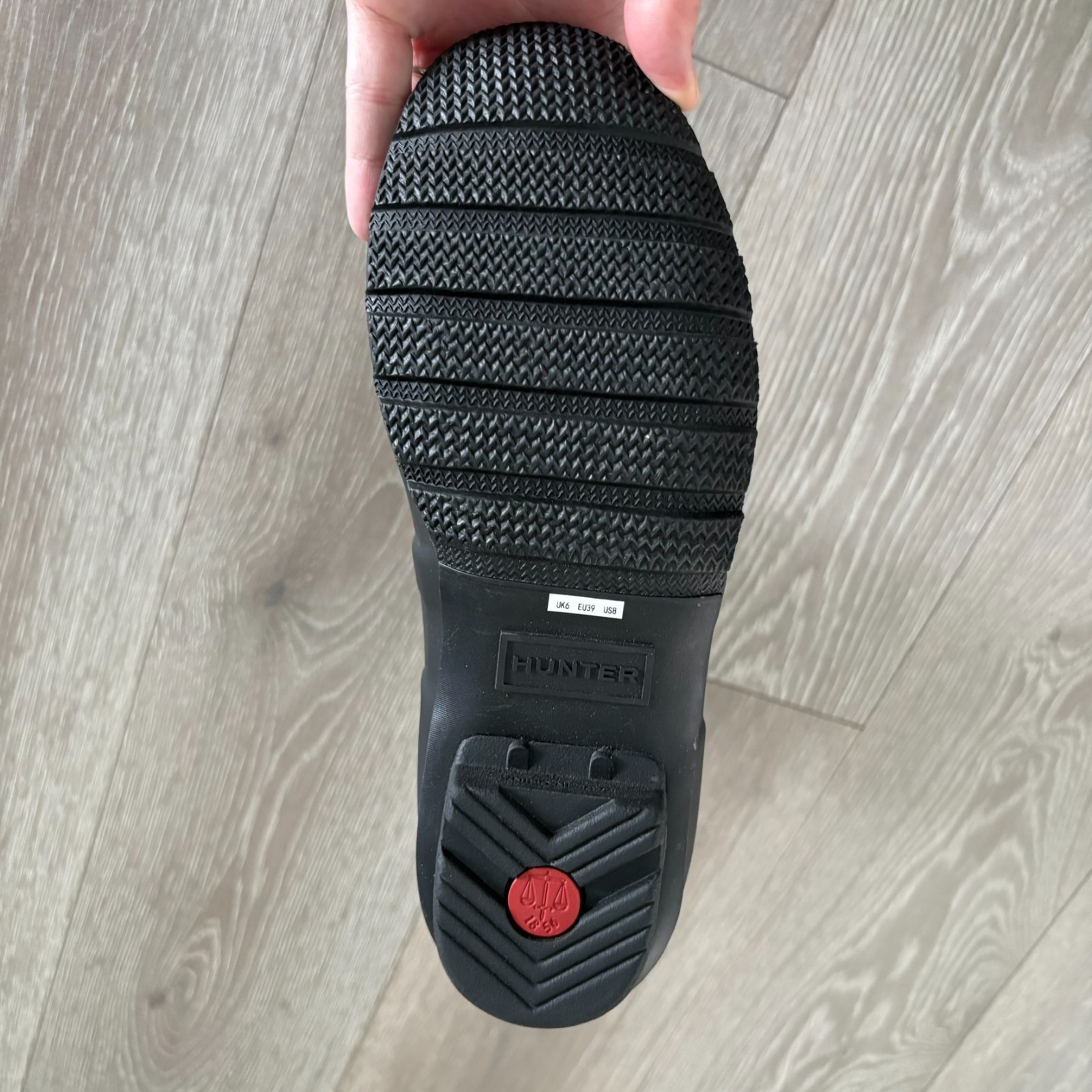 NWT Hunter 1 REPLACENT BOOT Matte Black Mid Calf Original Short Boot Size 8 left