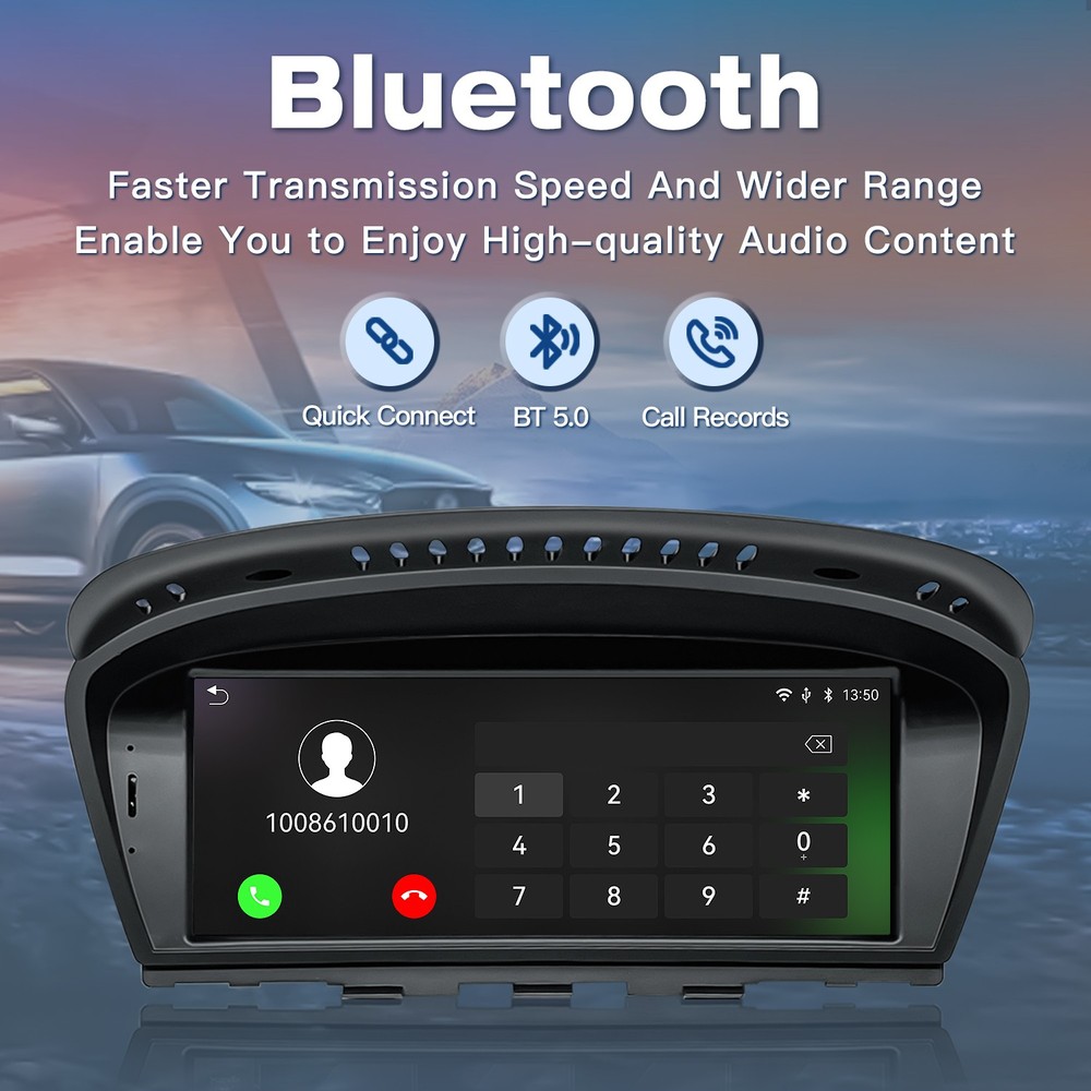 8.8" CarPlay Linux WIFI Touch Screen Android Radio For BMW E60 E61 E90 E91 CCC