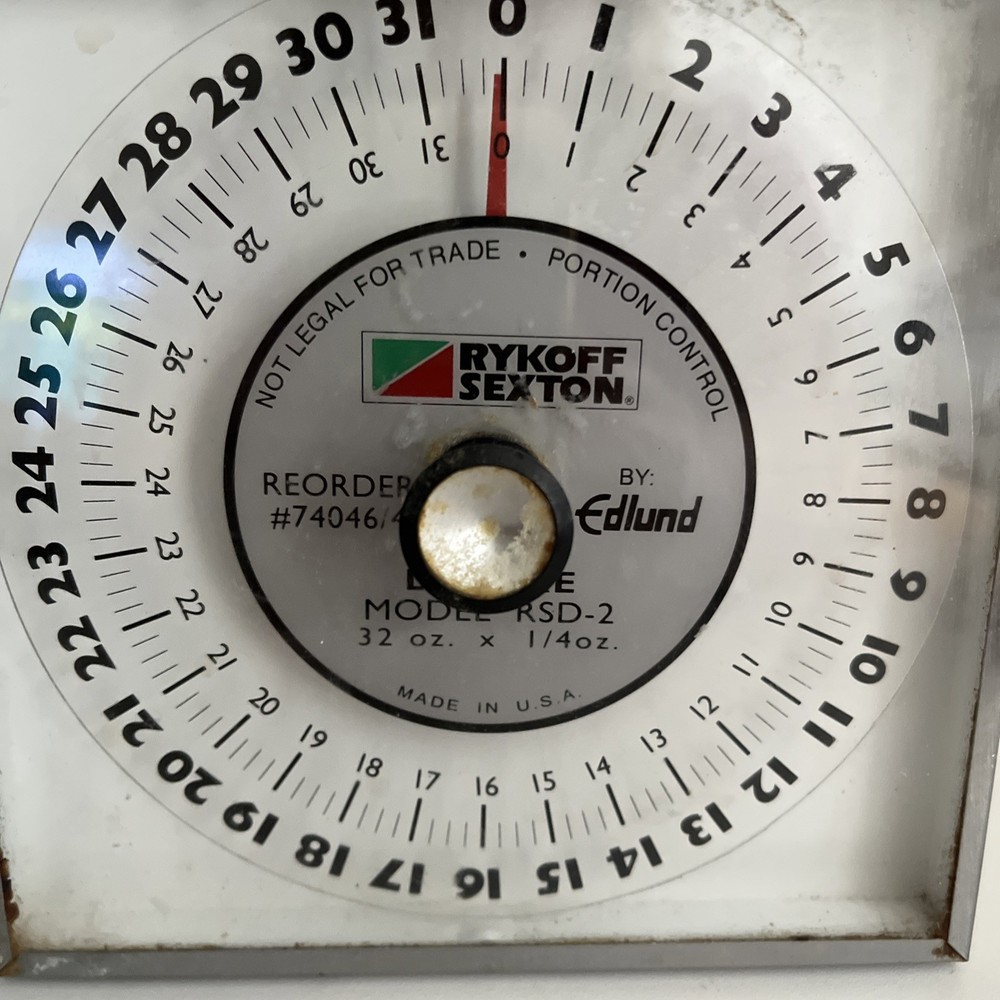 Vintage Edlund Deluxe 32 oz Portion Control Scale Model RSD-2