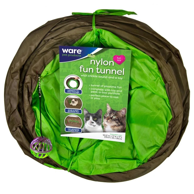 Ware Nylon Fun Tunnel Cat Toy Interactive